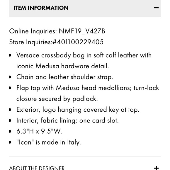 Authentic Versace icon bag medium - Picture 2 of 6